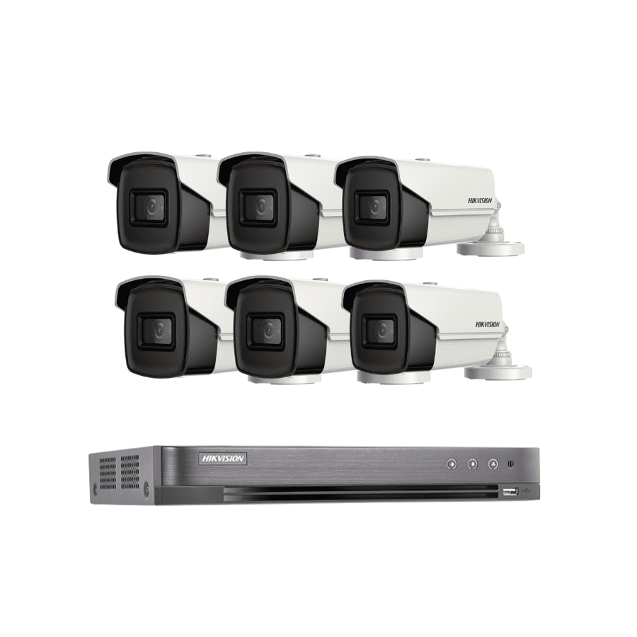 6 cameras 8 Megapixel Hikvision