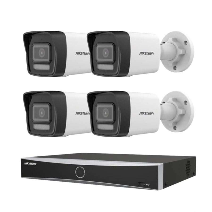 Hikvision 4 cameras IP with 6 megapixels resolution Hikvision 4 cameras 6 MP IP