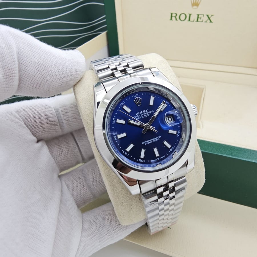 Rolex Datejust watch with battery