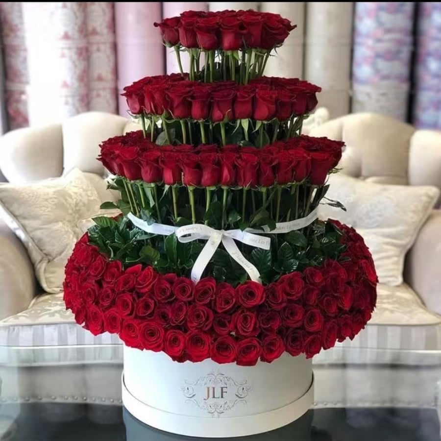 باقة زهور روز احمر