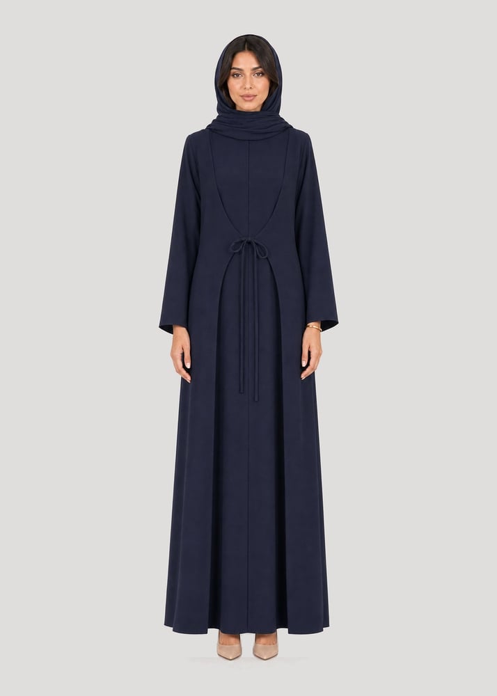 L330-عباية A-cut ببفستان ثابت