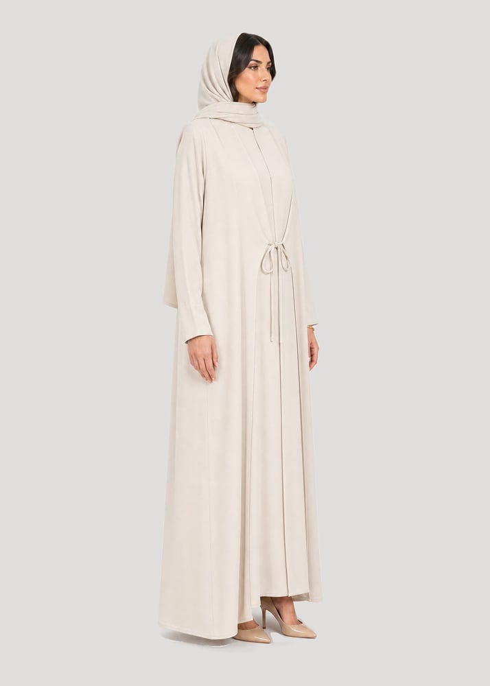 L329-عباية A-cut بفستان ثابت