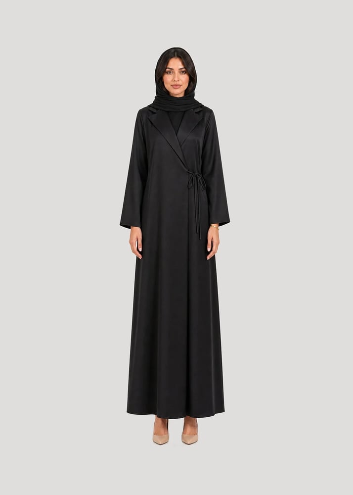 L320-عباية A-cut برباط جانبي