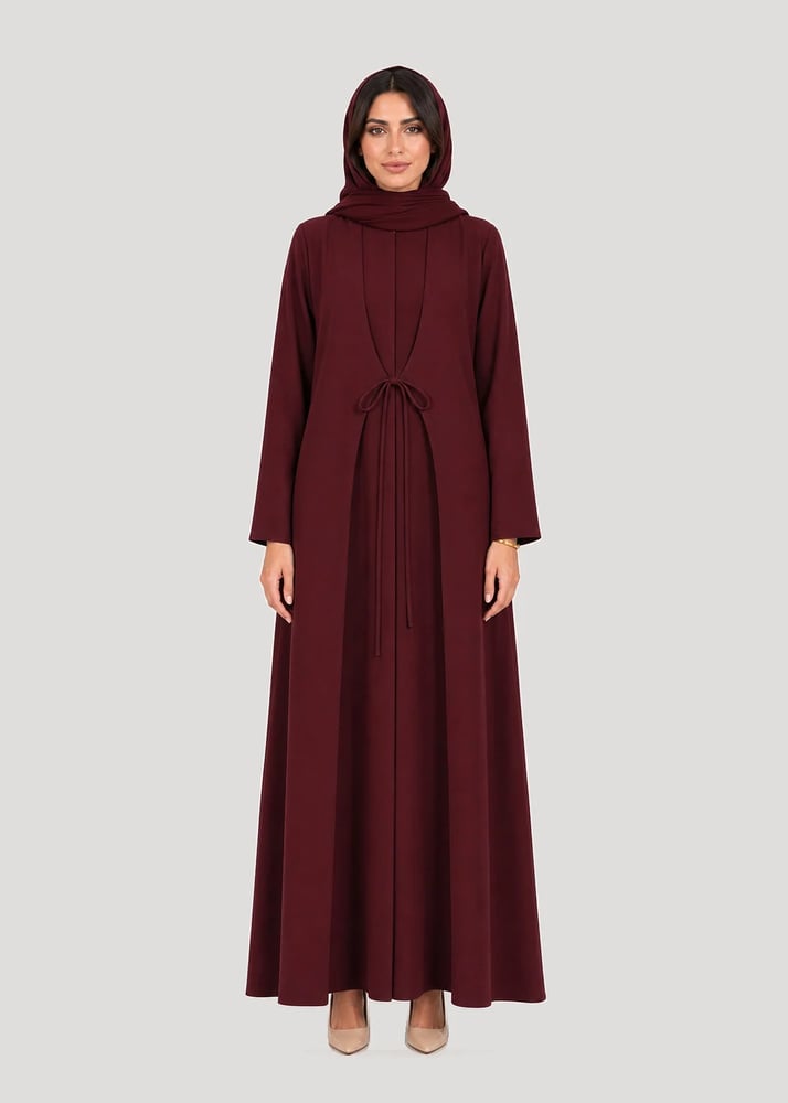 L332-عباية A-cut بفستان ثابت