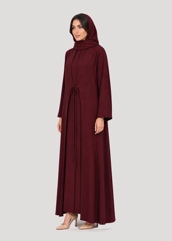 L332-عباية A-cut بفستان ثابت