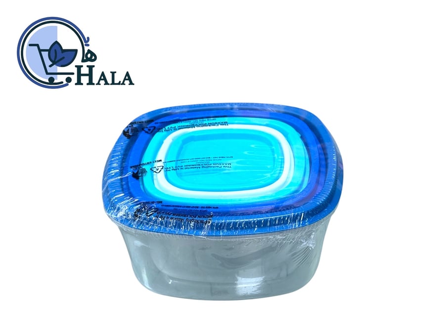 علب تخزين بلاستيكية من ٥ قطع