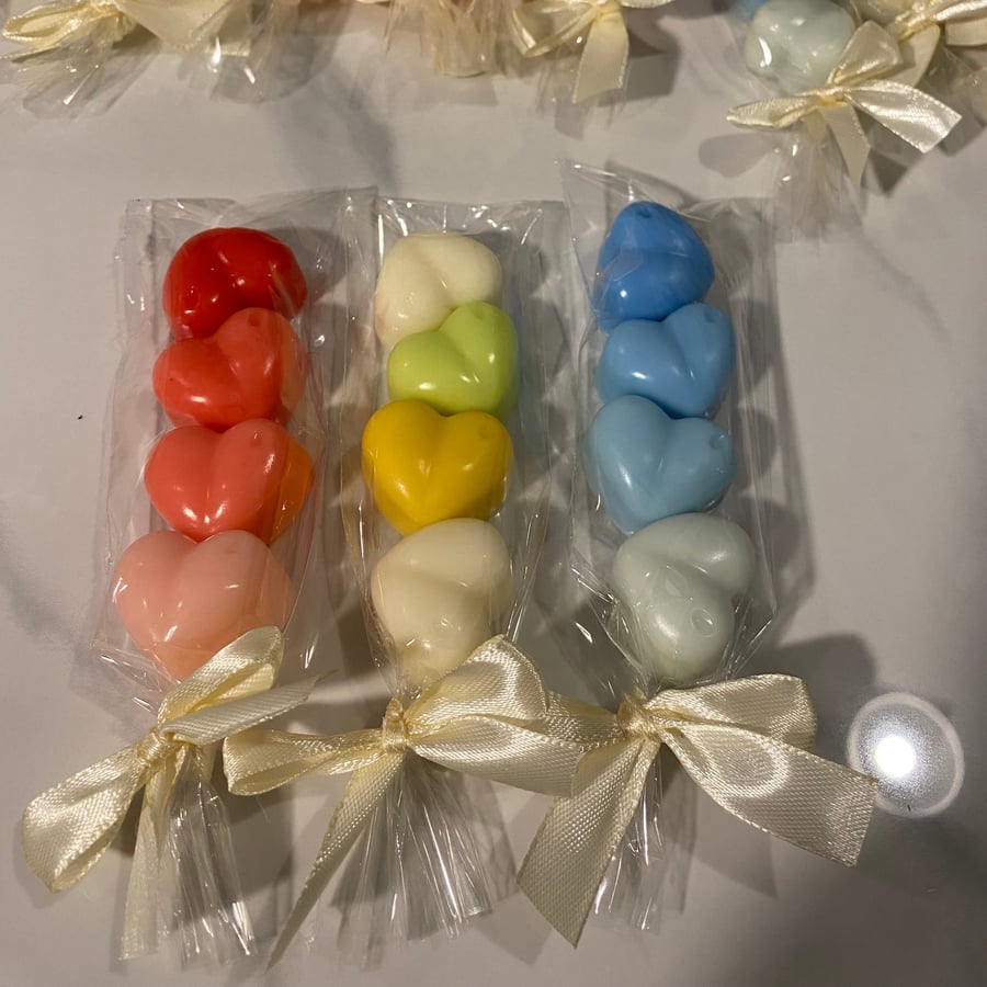 Colorful heart wafers (12 packets)