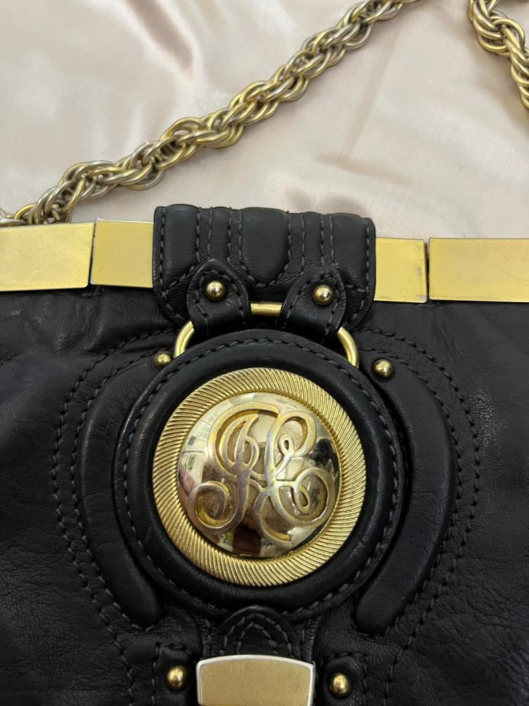 Juicy Couture Black Leather Chain Shoulder Bag