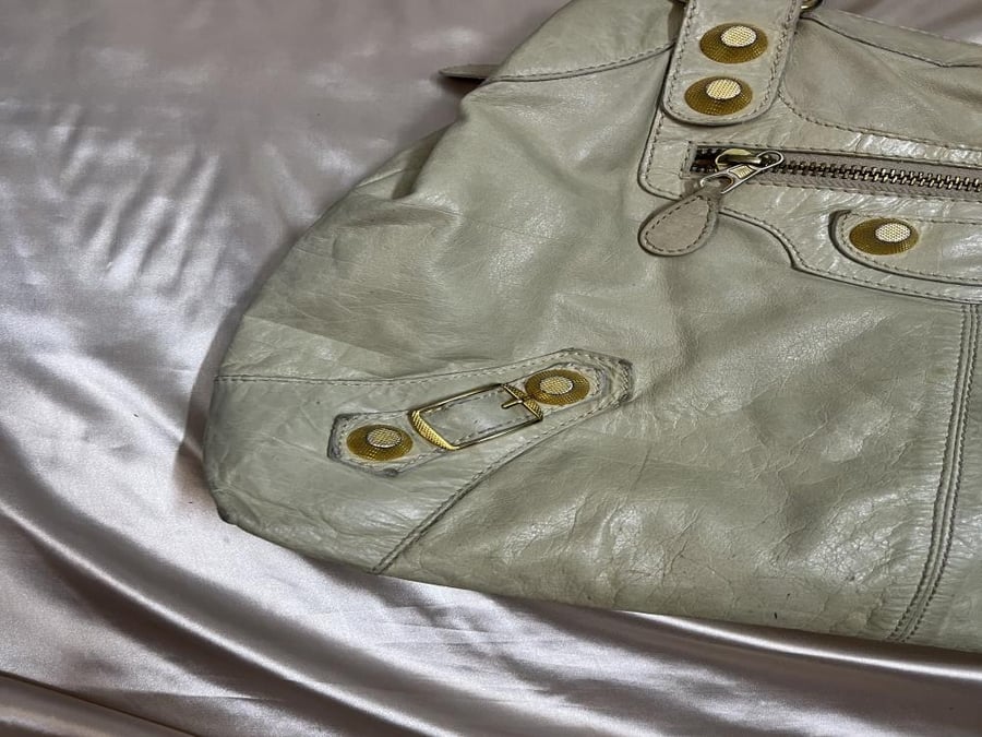 Balenciaga Beige Leather Tote Bag