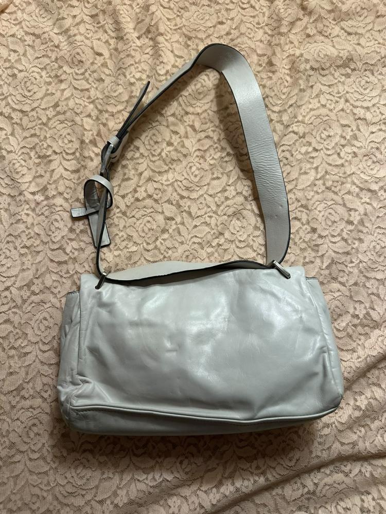 Jil Sander Light Blue Leather Shoulder Bag