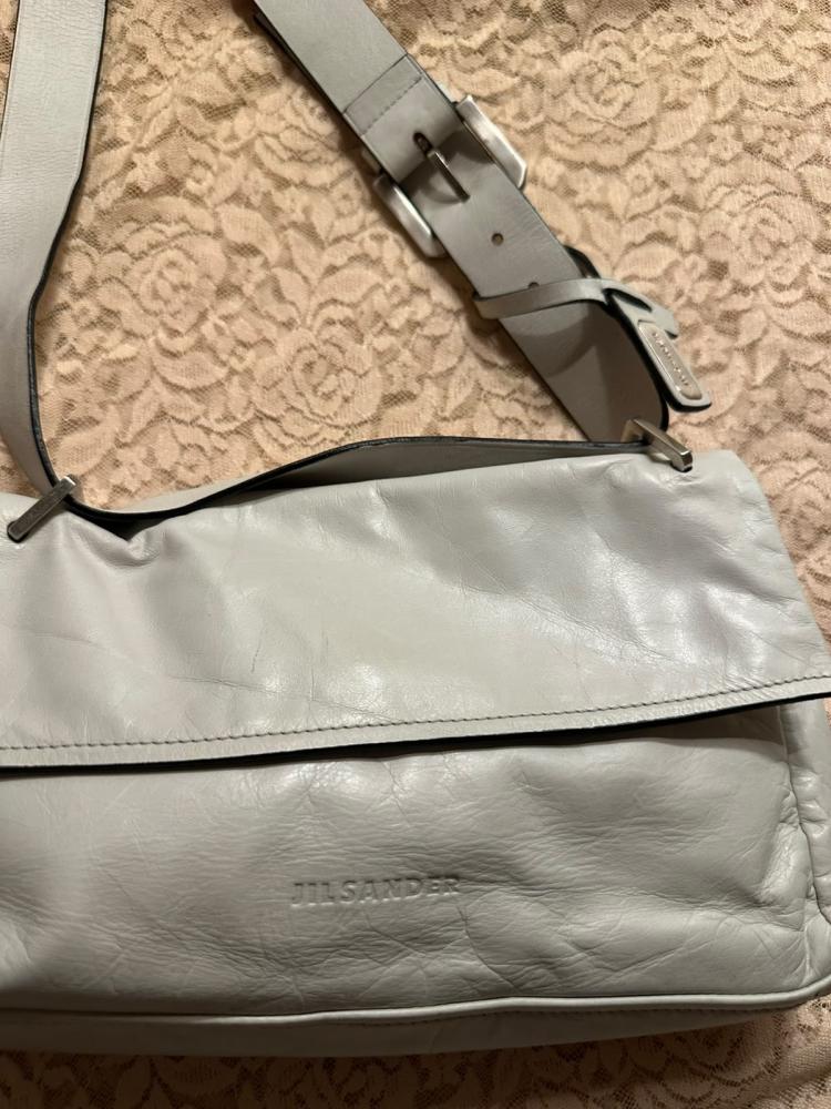 Jil Sander Light Blue Leather Shoulder Bag
