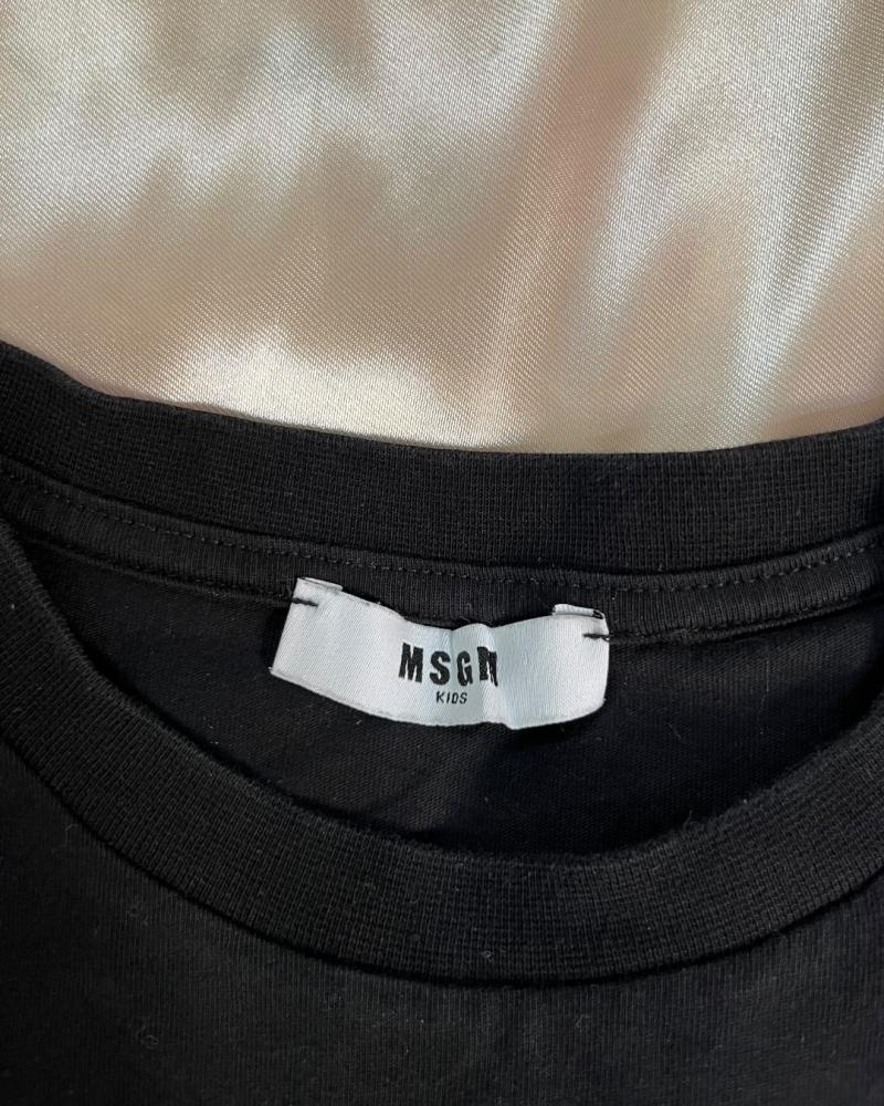 MSGM Kids Black "No More War" Graphic T-Shirt Size M