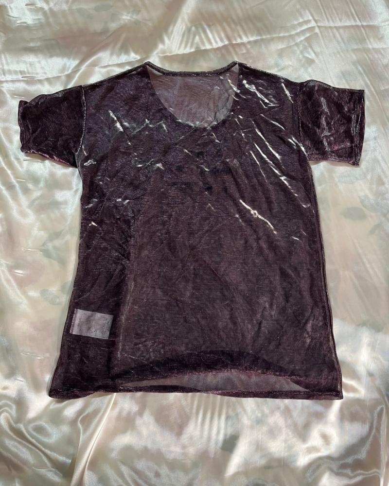 Charles the Second Metallic Sheer Mesh Graphic T-Shirt ("People I Want to Punch In the Face") - Size Free / One Size