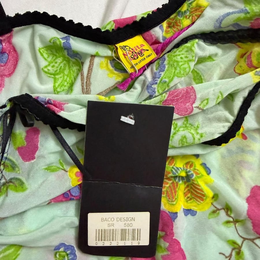Nolita Pocket Floral Print Mesh Babydoll Slip Dress - Size 3