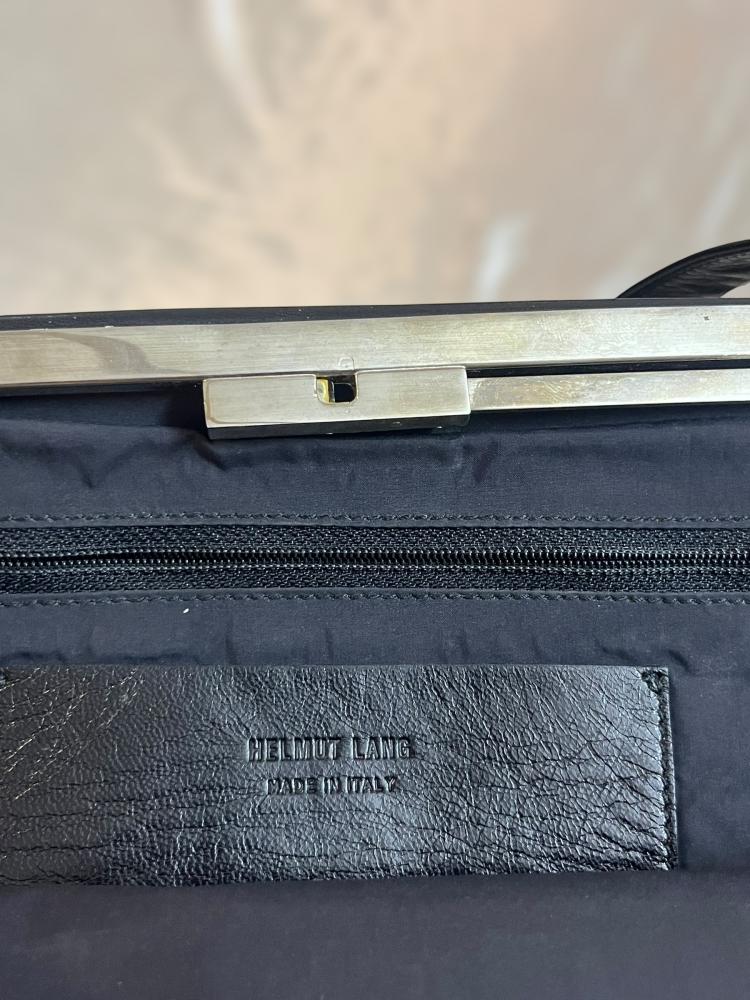 Helmut Lang Black Leather Shoulder Bag