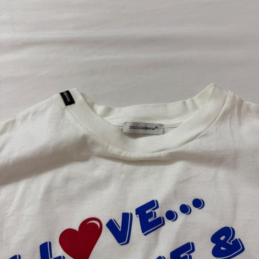 Dolce & Gabbana Graphic Graphic Print White T-Shirt - Size 12+ -s