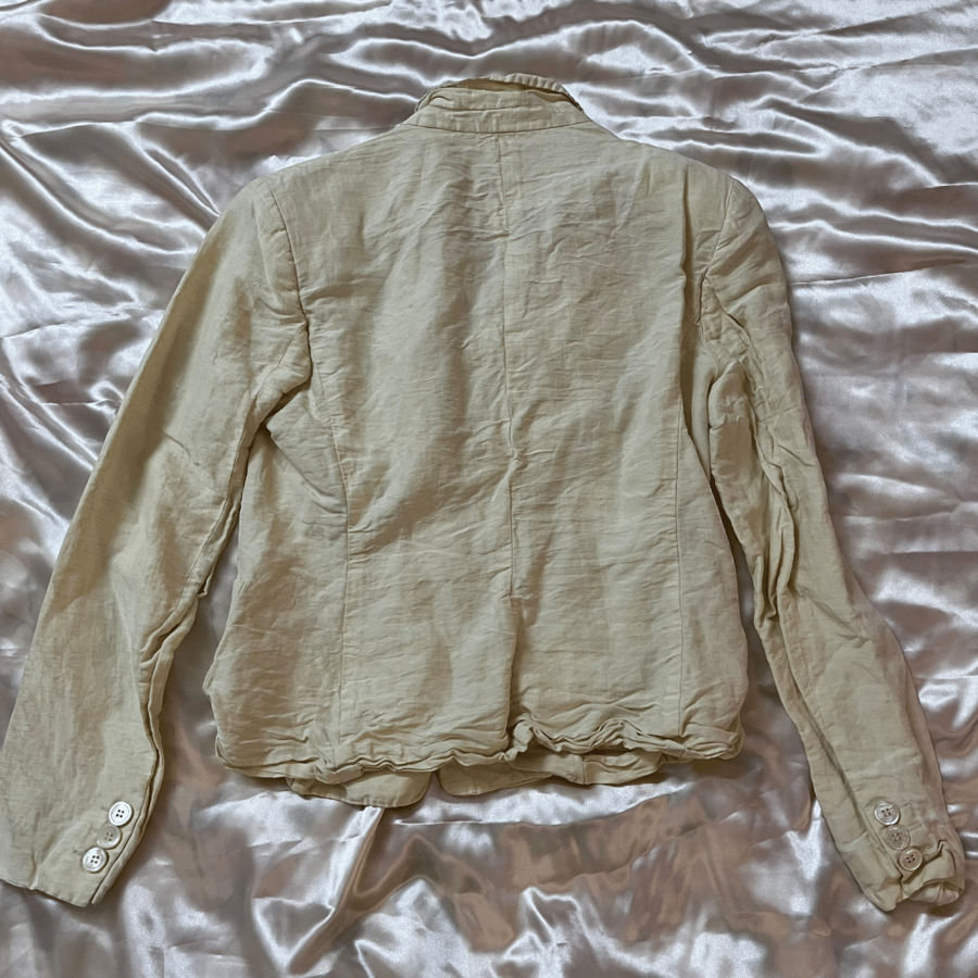 Max Mara Beige Linen Blazer - Size IT 44 / US 10 / M-L