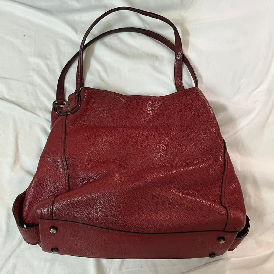 Coach Burgundy Leather Tote Bag