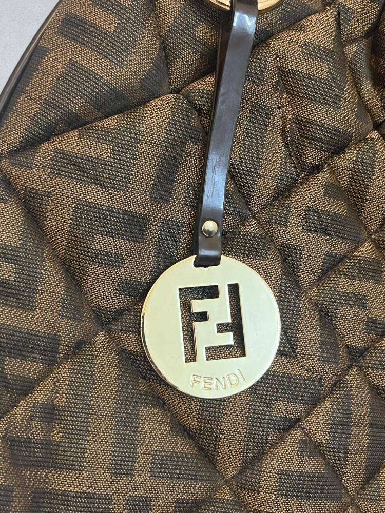 Fendi Zucca Canvas and Leather Borsa Chef Tote