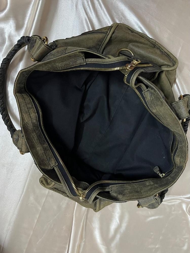 Balenciaga Olive Green Leather Bag