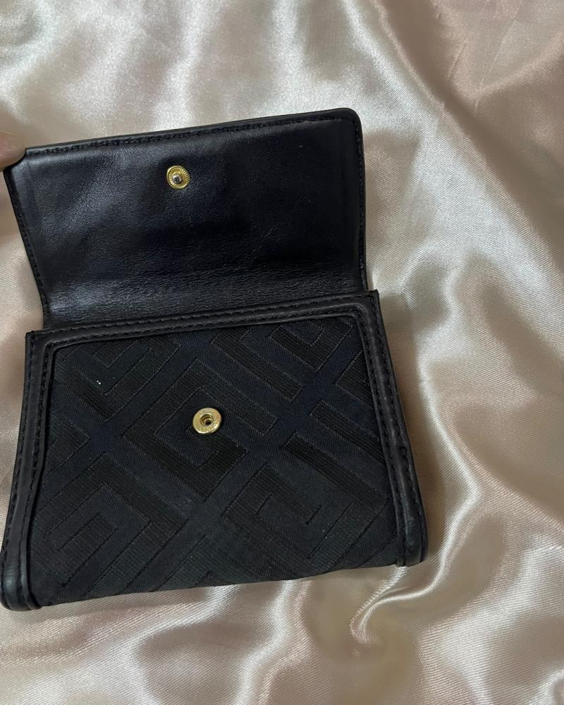 Givenchy Black Logo Canvas Small Wallet