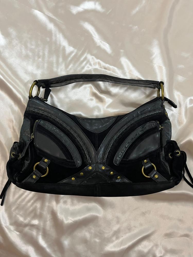 Steve Madden Black Leather Shoulder Bag