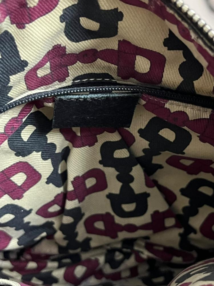 Gucci Black Monogrammed Hobo Bag