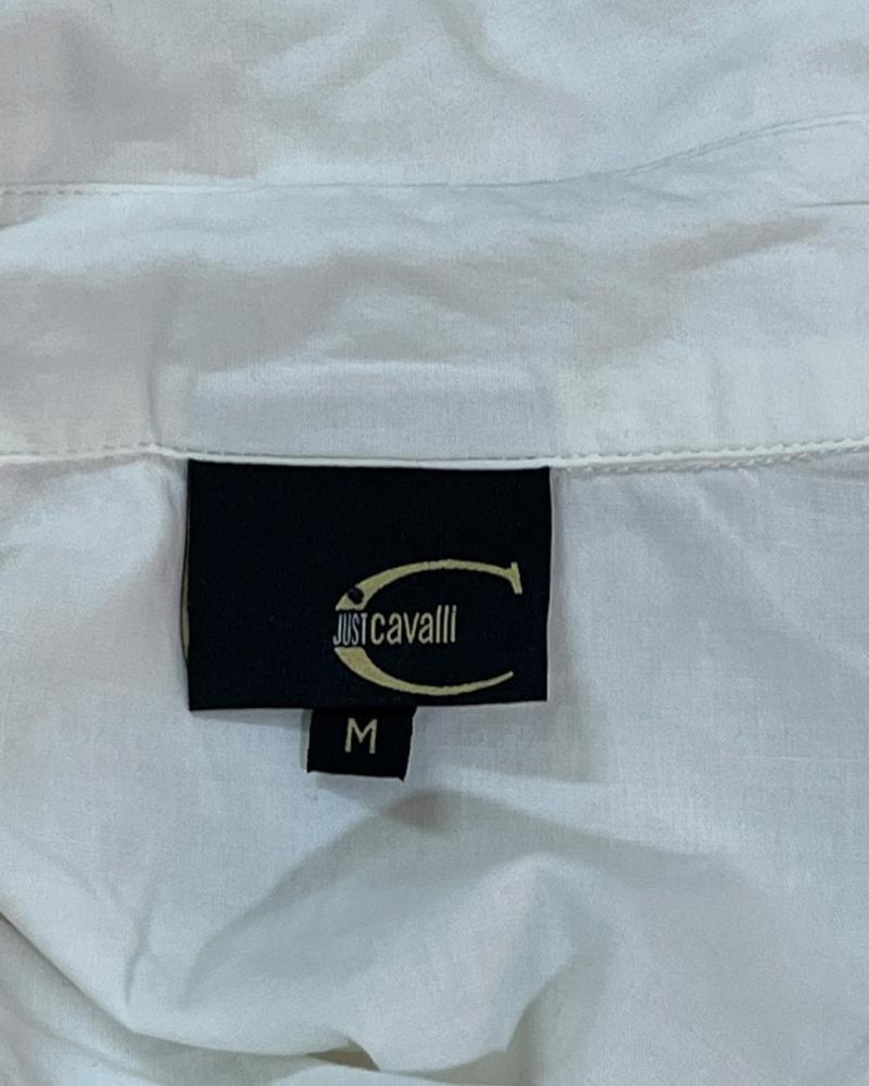 Just Cavalli White Button-Down Shirt - Size M