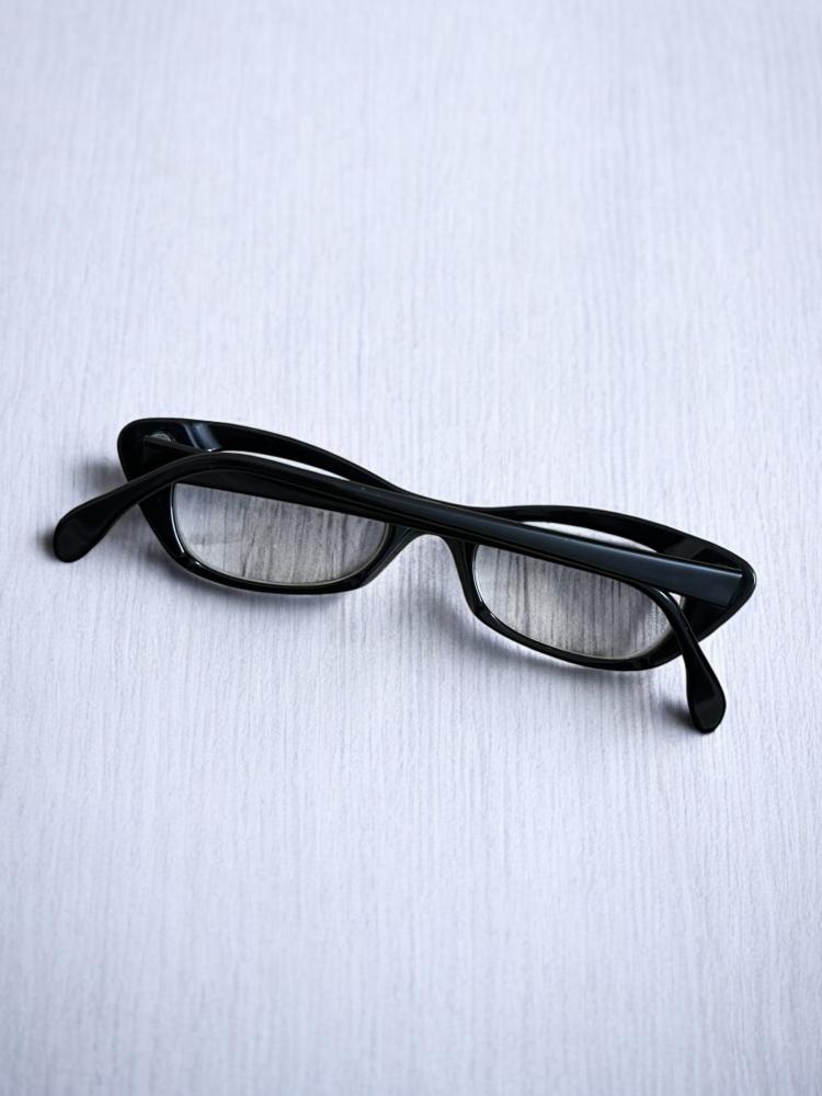 Black Eyeglasses with Rhinestone Detail