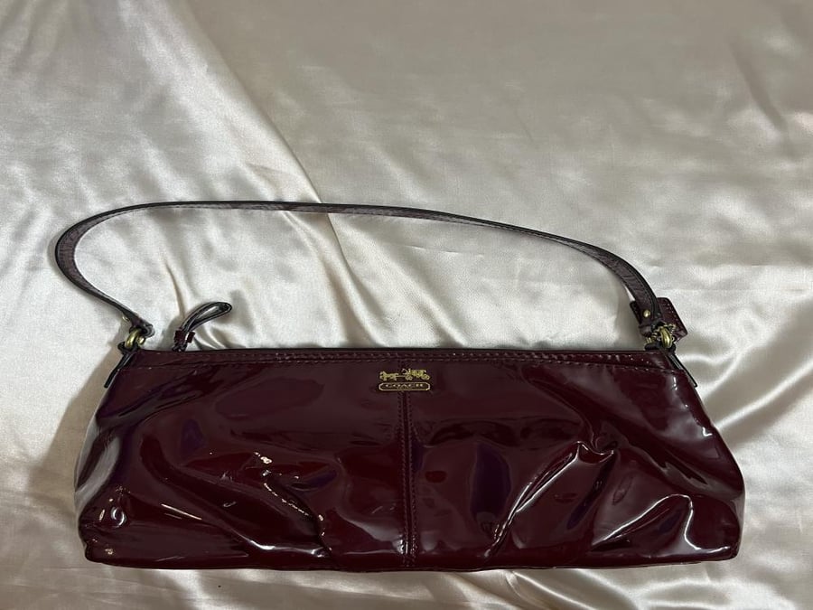 Coach Burgundy Patent Bag