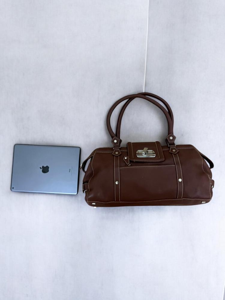 Hugo Boss Brown Leather Handbag