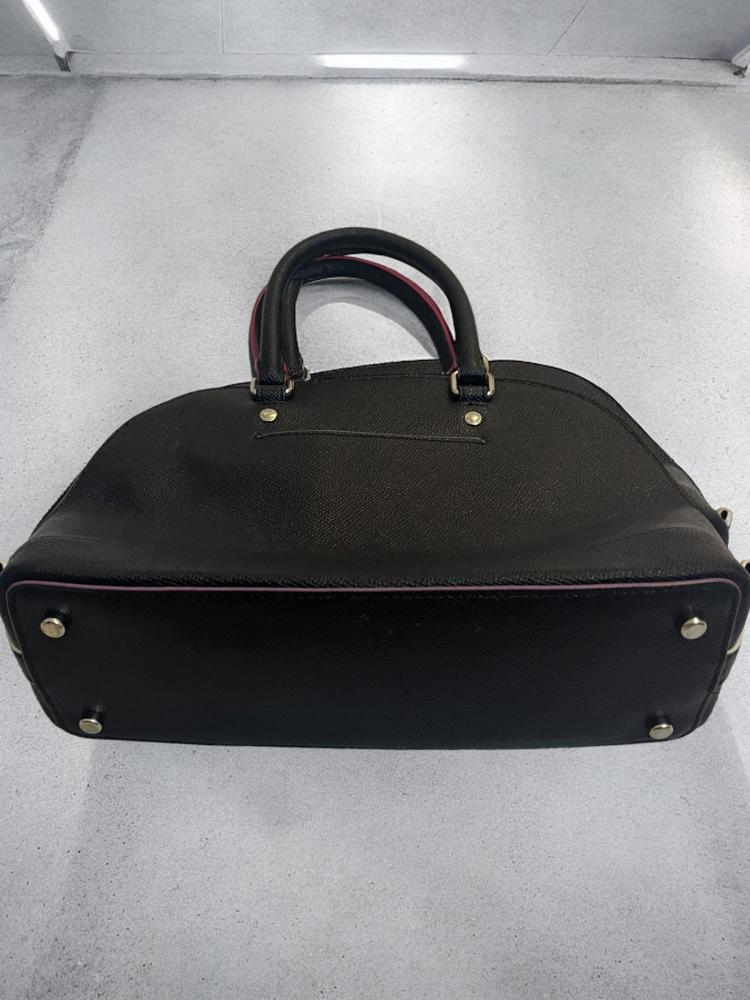 Coach Sierra Satchel - Black With Pink Multi Edgeprint