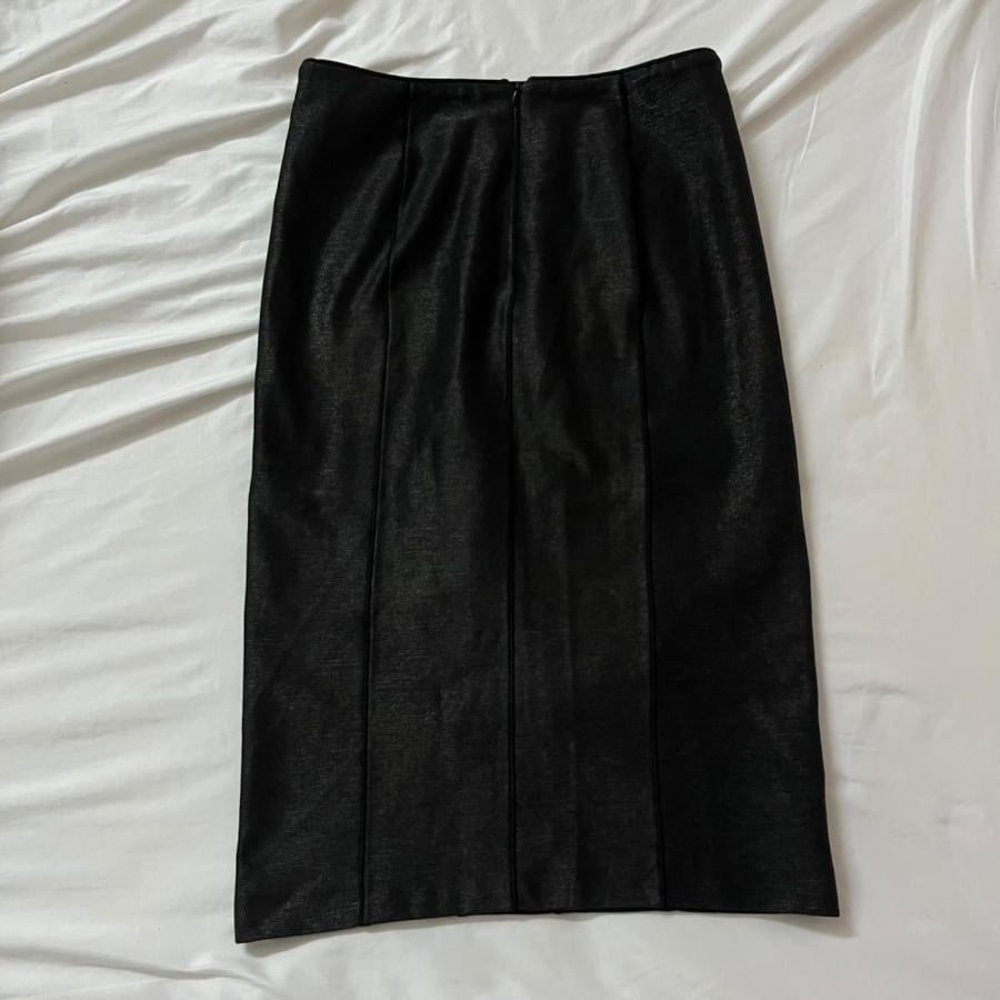 Giorgio Armani Black Textured Midi Skirt - Size IT 44- M