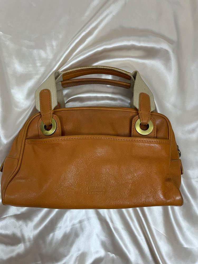 Moschino Orange Leather Handbag