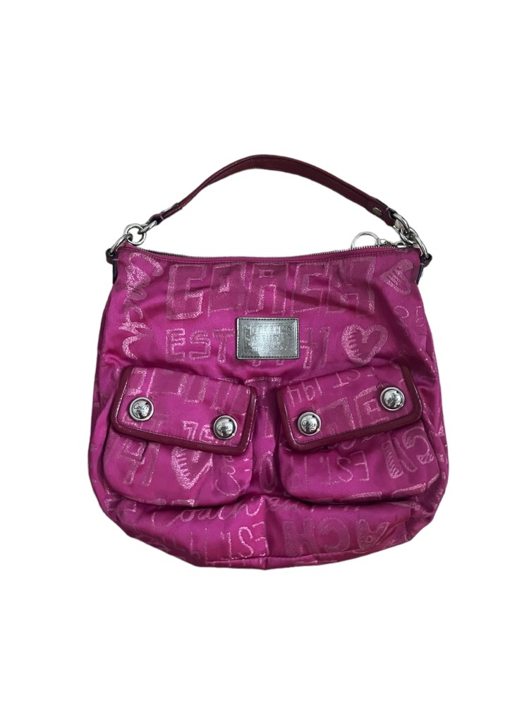 Coach poppy 14561 hot pink shoulder carry, shoulder sling bag