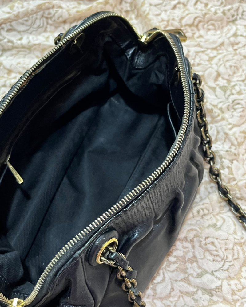 Marc Jacobs Black Leather Chain-Strap Shoulder Bag