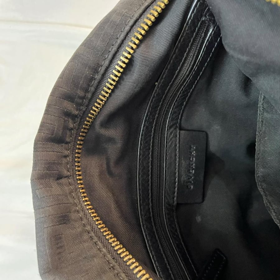 Givenchy Black Monogram Jacquard Hobo Bag