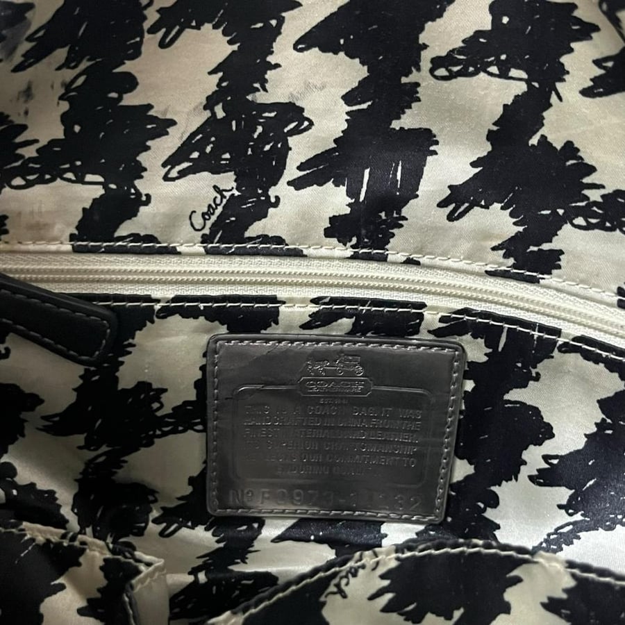 Coach Black Patent Leather Tote Bag
