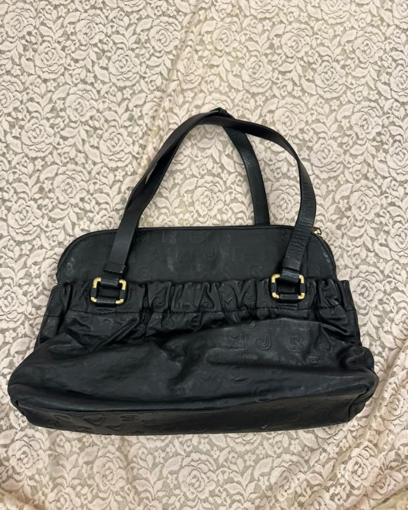 Marc by Marc Jacobs Black Embossed Leather Shoulder Bag