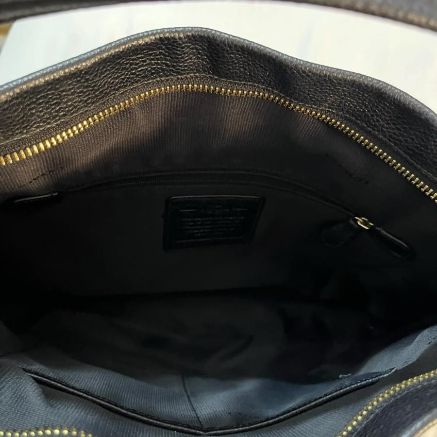 Coach Black Leather Shoulder Bag