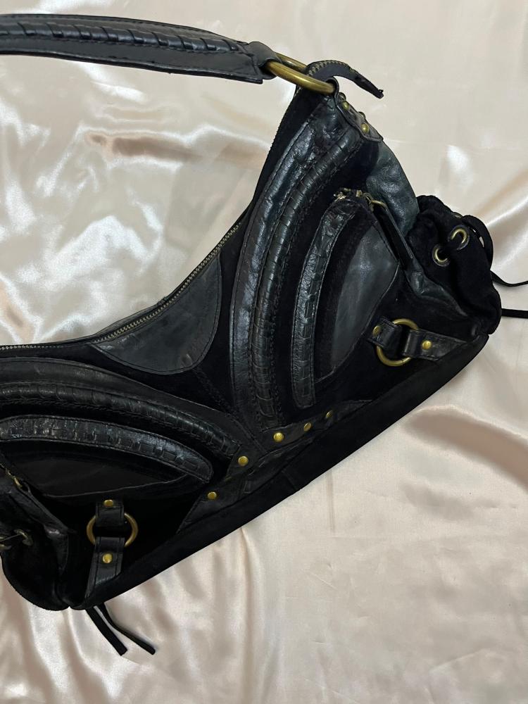 Steve Madden Black Leather Shoulder Bag