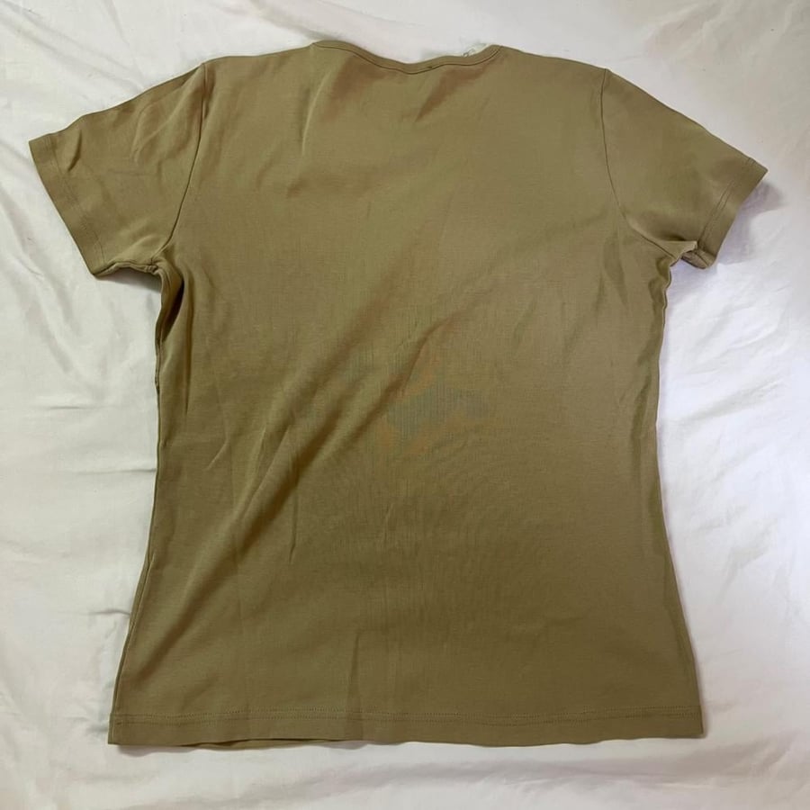 BLEU123 Beige Graphic Print T-Shirt - Size M (FR 40)