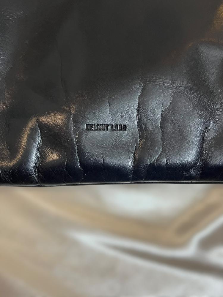 Helmut Lang Black Leather Shoulder Bag