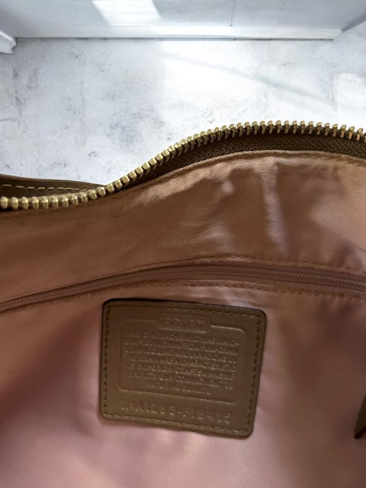 Coach Signature Hobo Leather Metallic F19415 Shoulder Bag