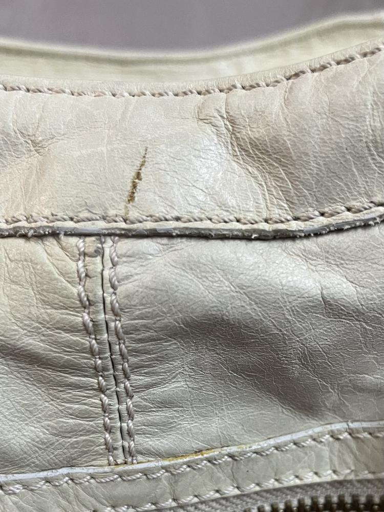 Balenciaga Beige Leather Tote Bag