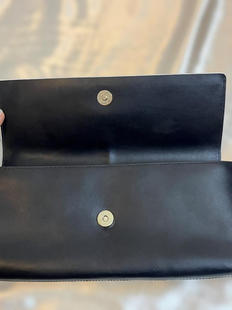 Cavali black Croc-Embossed Leather Clutch Bag
