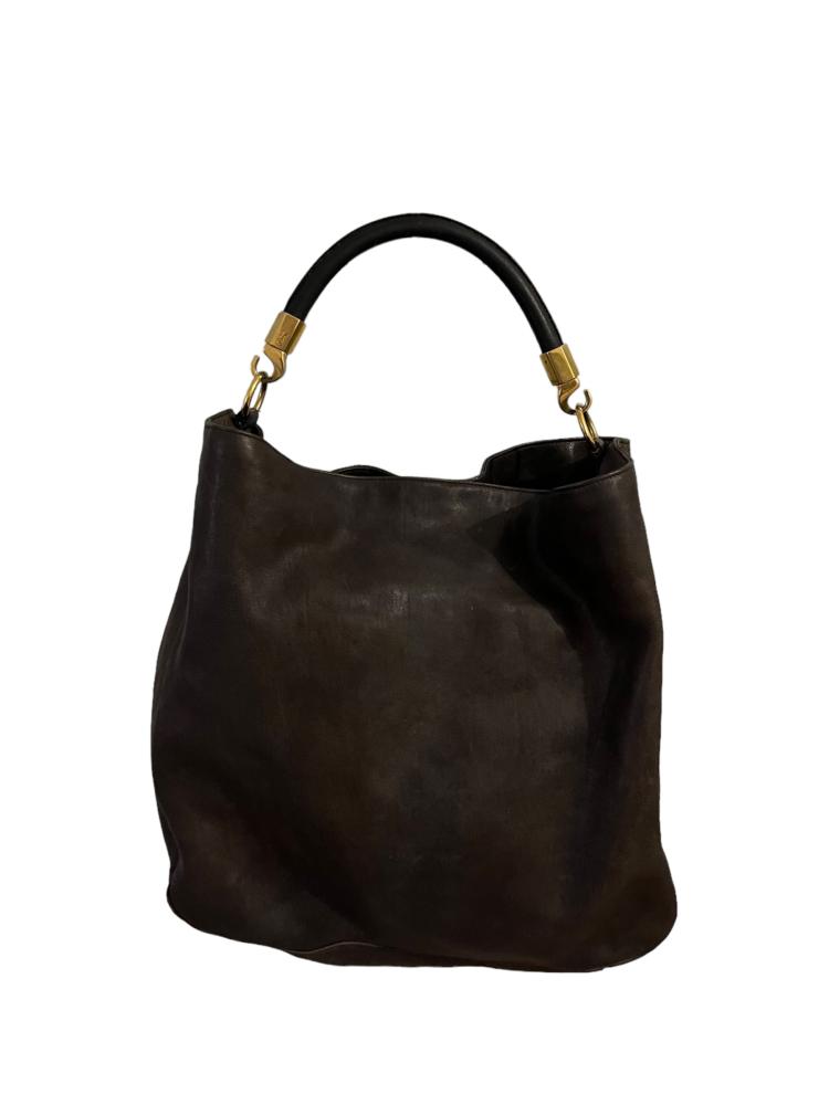 Yves Saint Laurent Brown Leather Roady Hobo