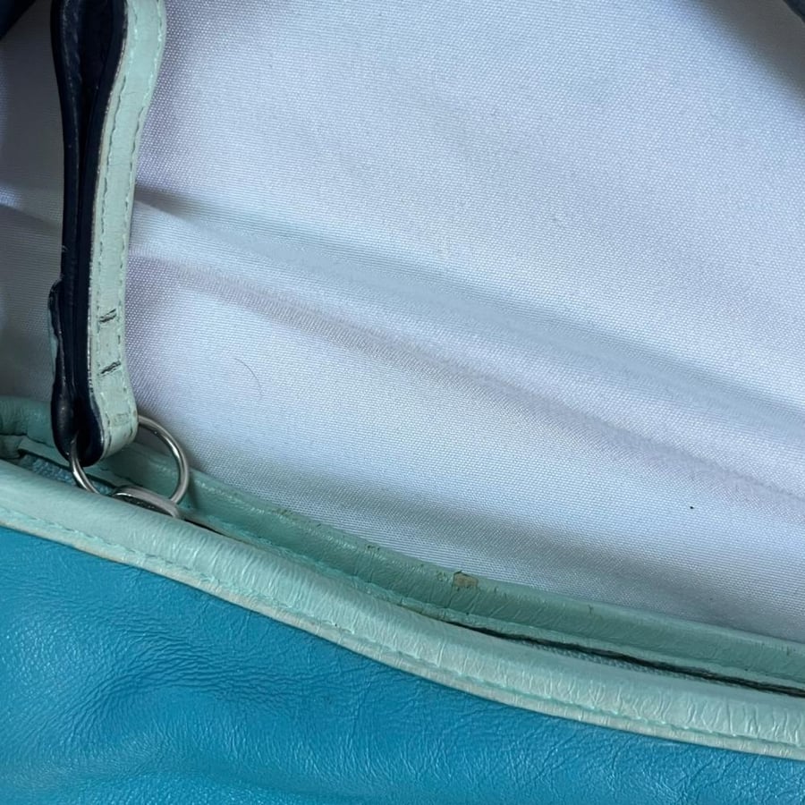 Coach Turquoise Blue Leather Shoulder Bag
