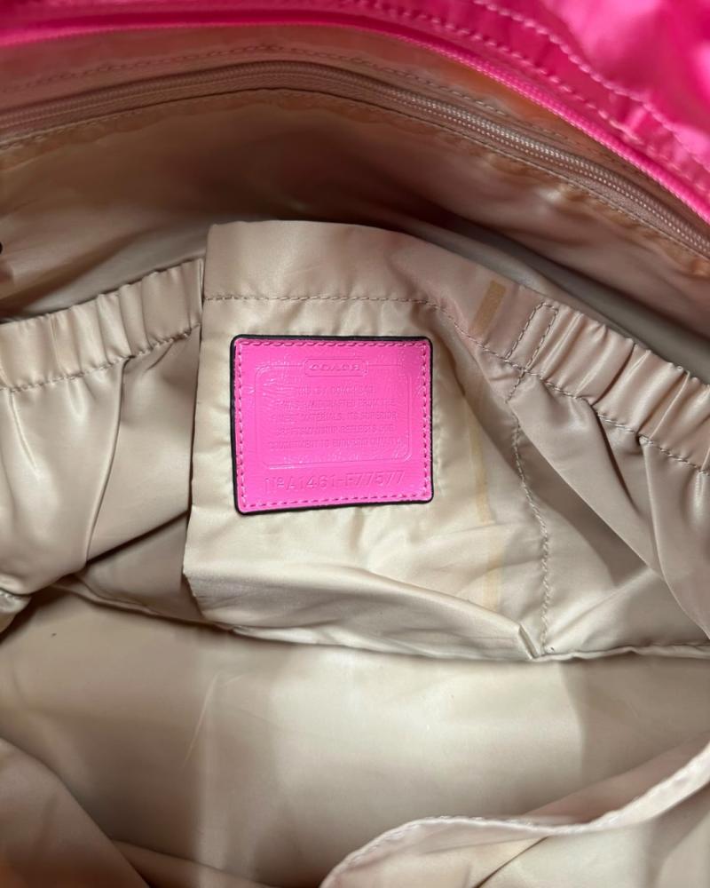 Coach Signature Tote Bag — Bright Pink