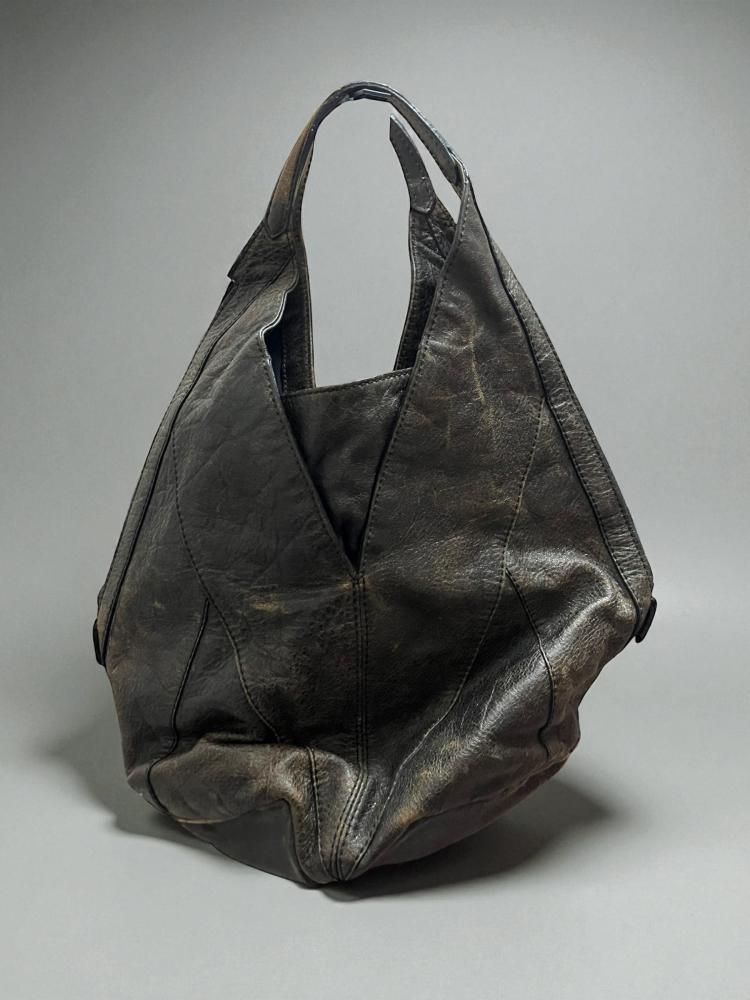 ‏Givenchy Dark Brown Leather Hobo Bag